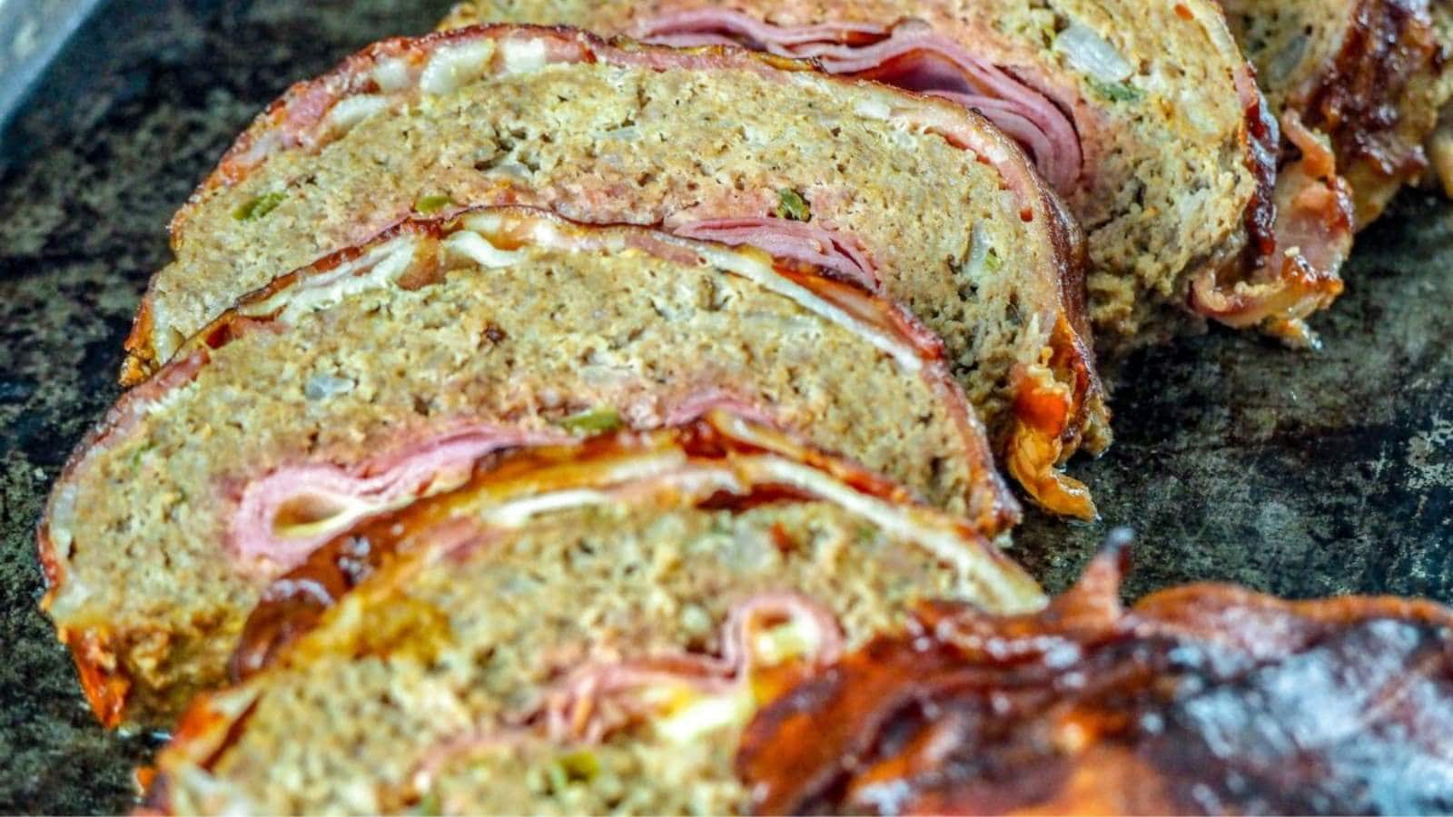 Bacon Bbq Stuffed Meatloaf recipe by Monday Is Meatloaf.