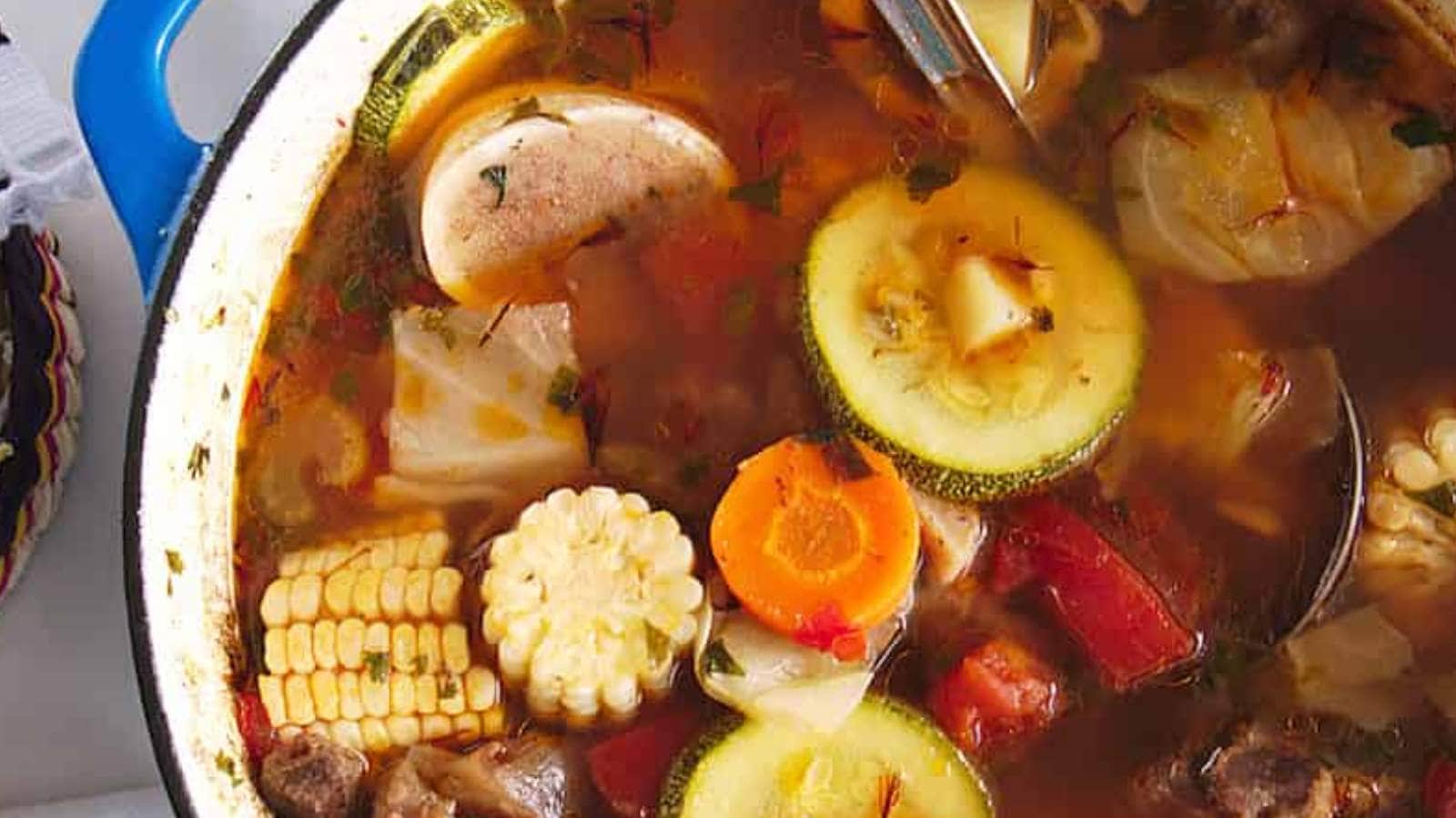 Mexican Beef Soup recipe by Muy Bueno Blog.