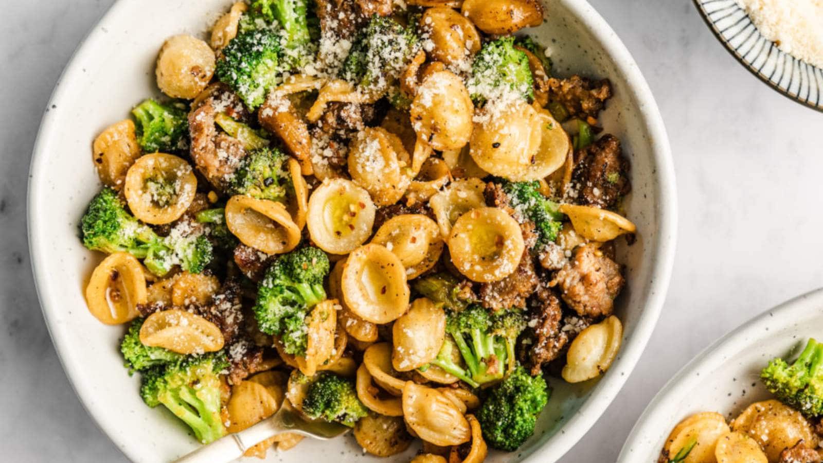 Orecchiette With Sausage and Broccoli recipe by My Every Day Table.
