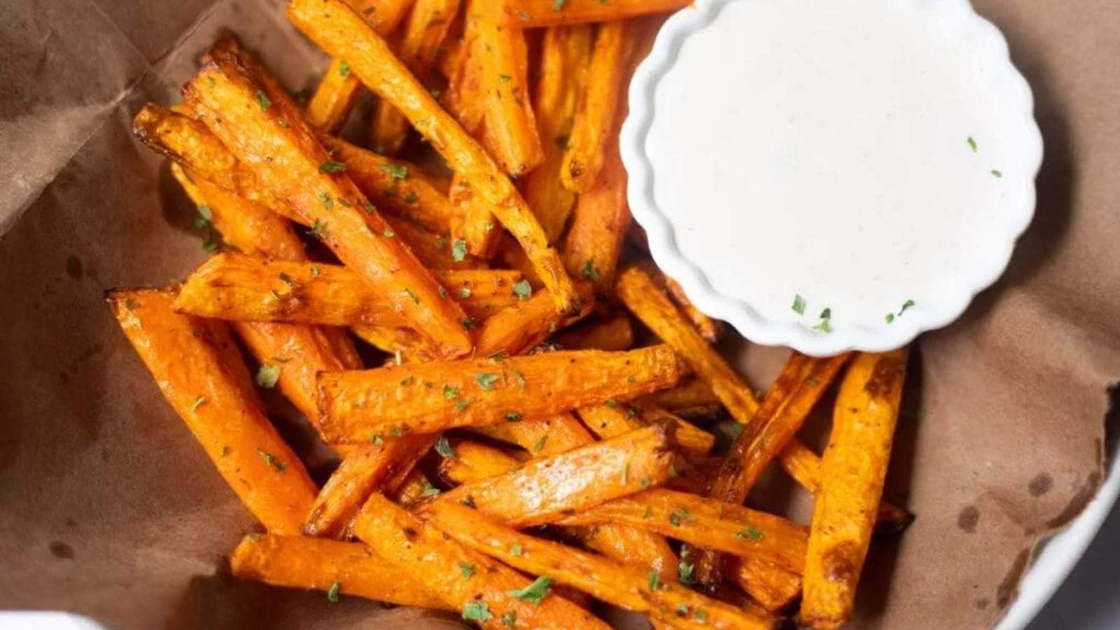 Air Fryer Carrots recipe by Piping Pot Curry.