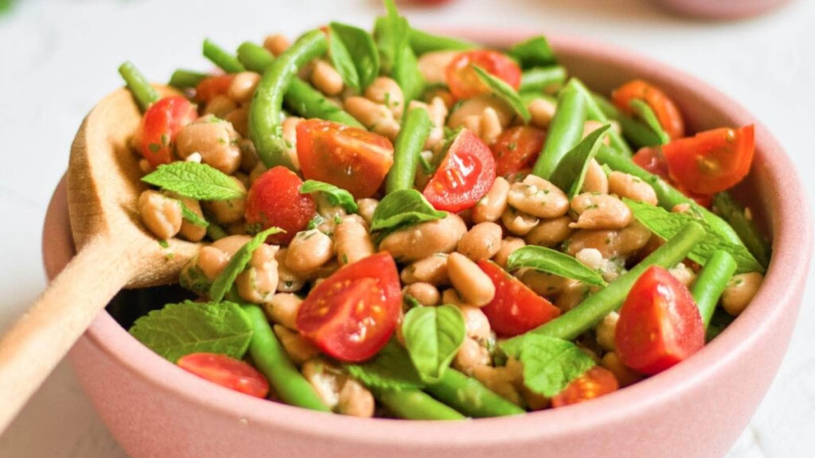 Mediterranean-Bean-Salad recipe by he Soccer Mom Blog