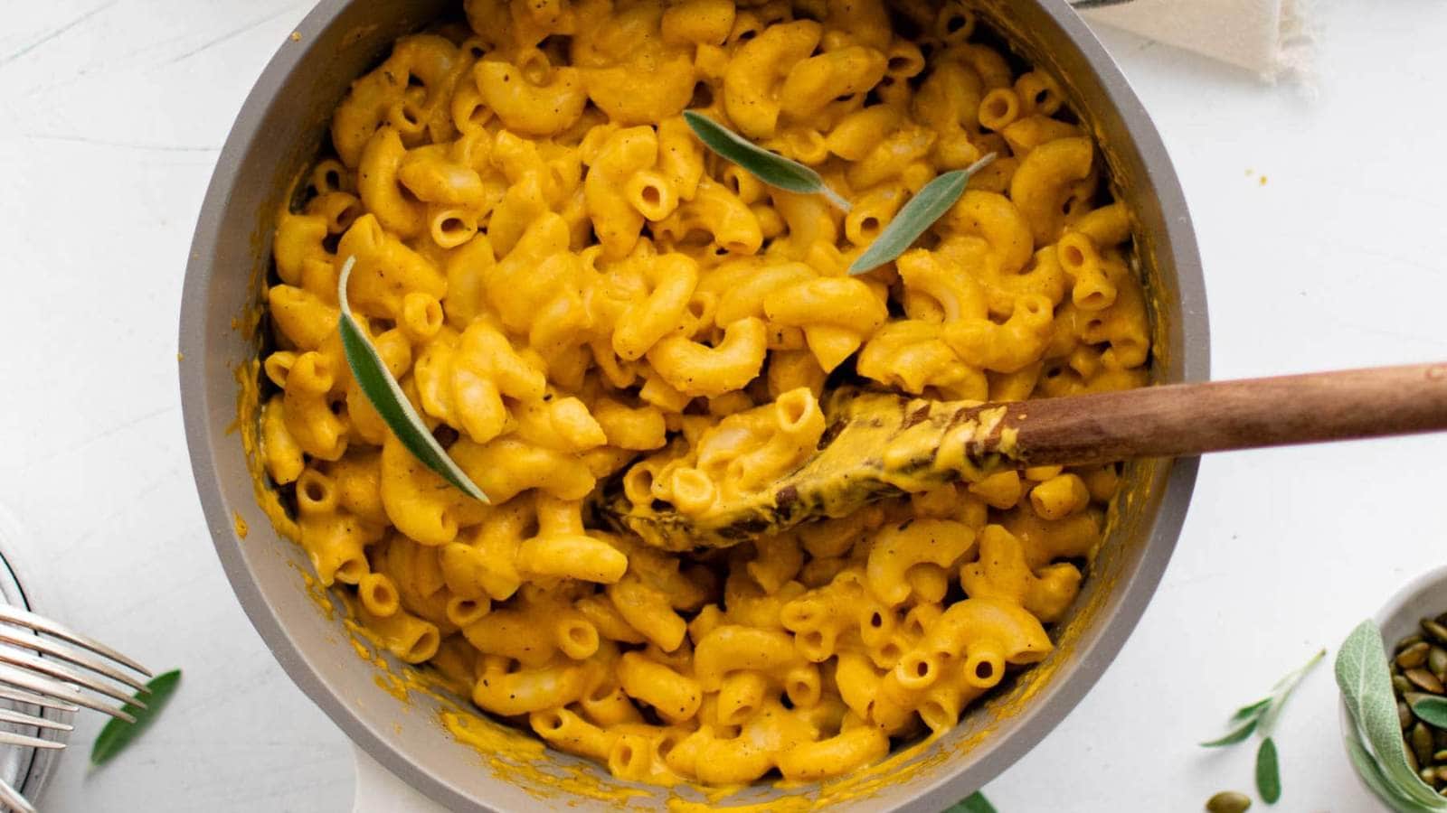 Pumpkin Mac and Cheese recipe by Yellow Bliss Road.