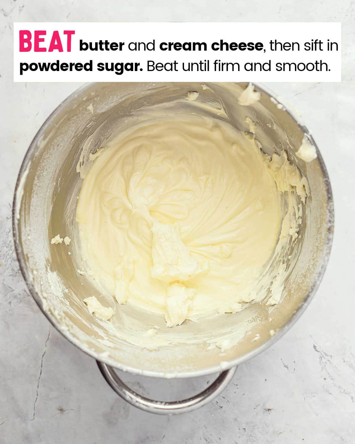 Process Step: Make Cream Cheese Frosting.