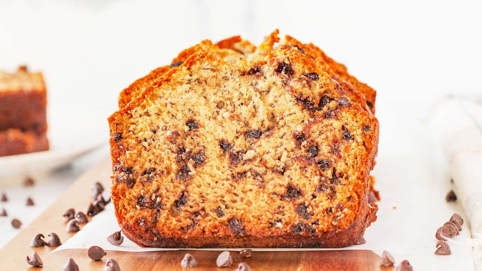 Chocolate Chip Banana Bread recipe by Cheerful Cook.