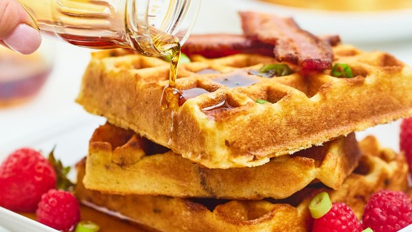 Cornmeal Waffles recipe by Cheerful Cook.