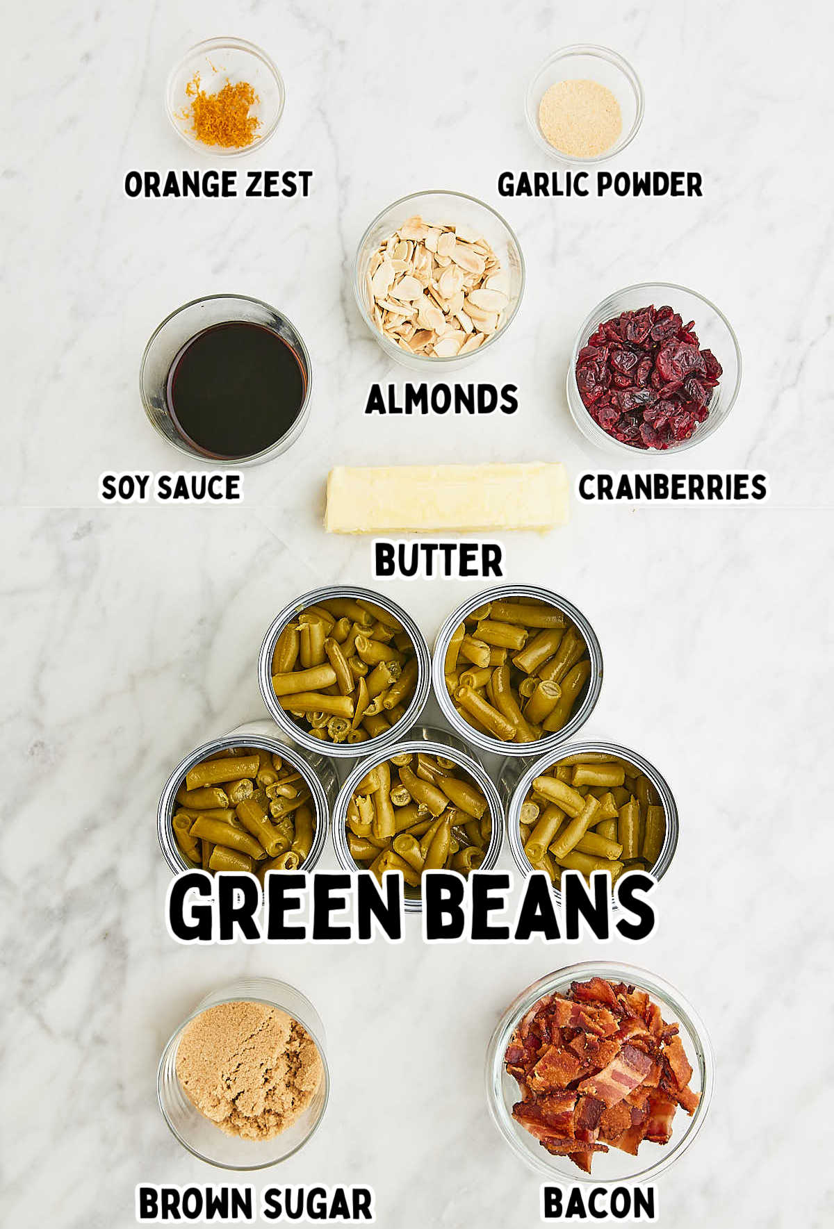 Ingredients needed to make Crack Green Beans.