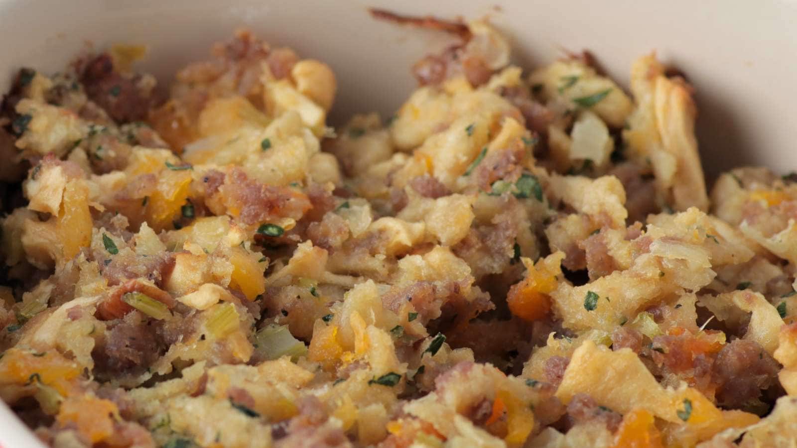 Stuffing recipe by Cheerful Cook.