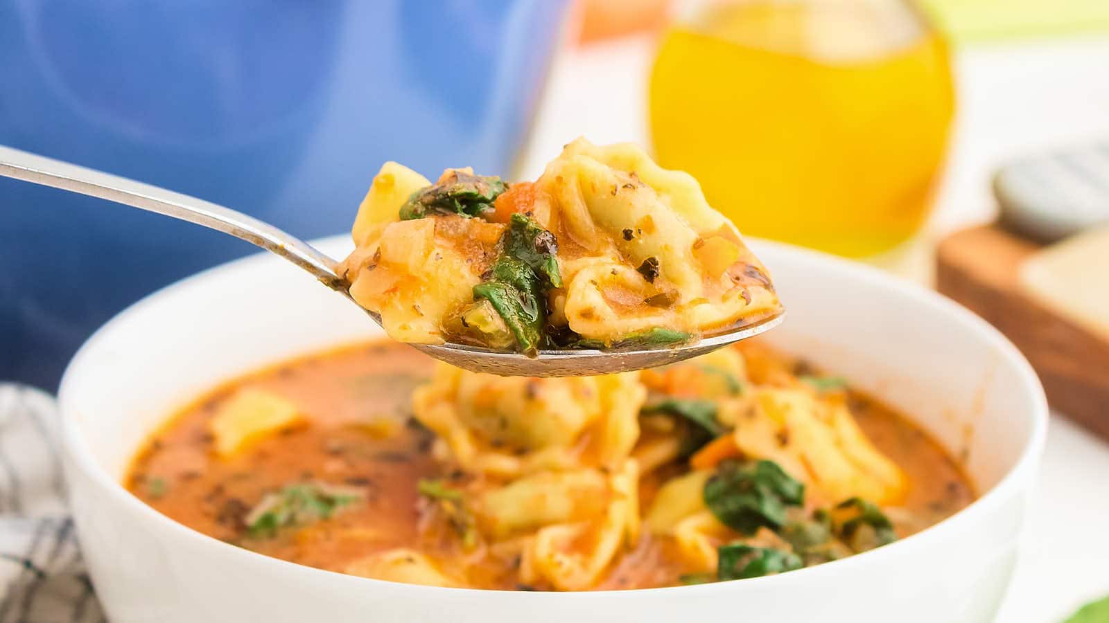 Tortellini Soup recipe by Cheerful Cook.