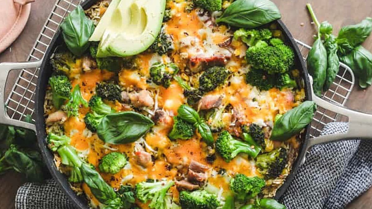 Easy Chicken Broccoli And Cheese Casserole recipe by Britney Breaks Bread.