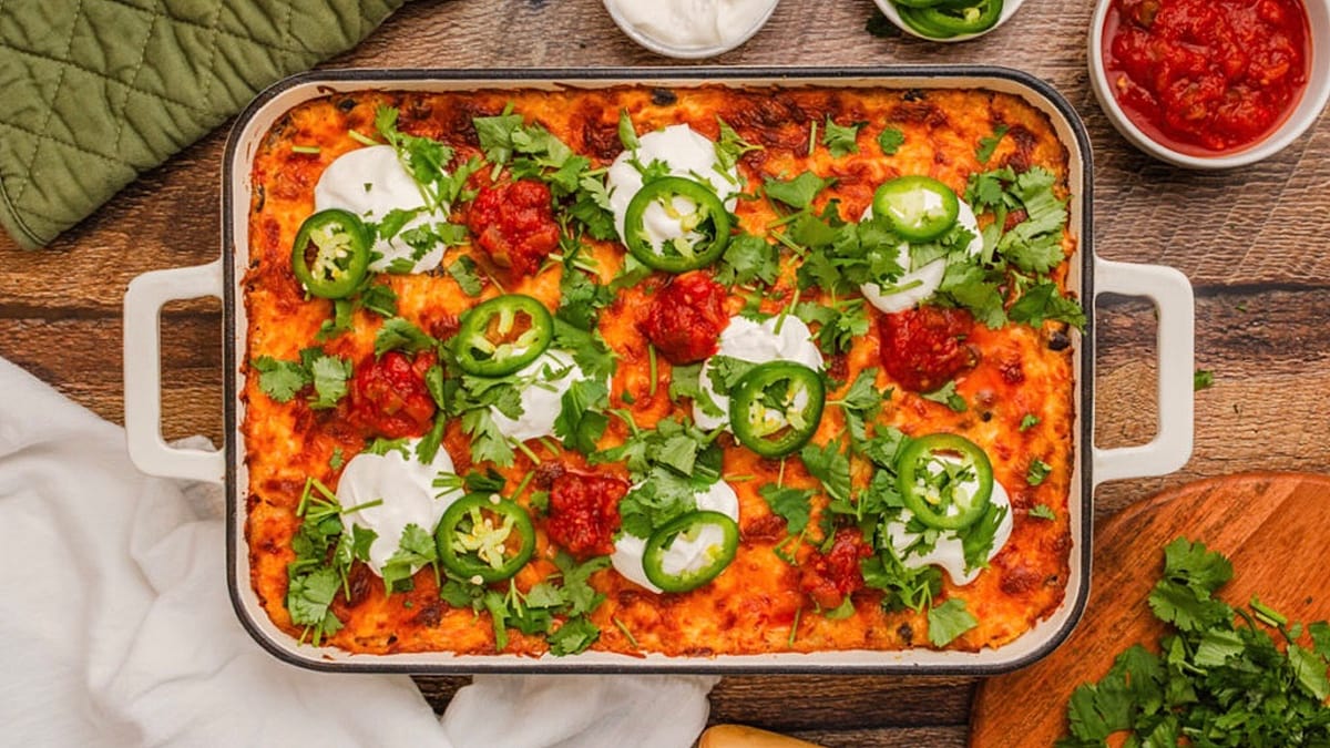 Chicken Taco Casserole.