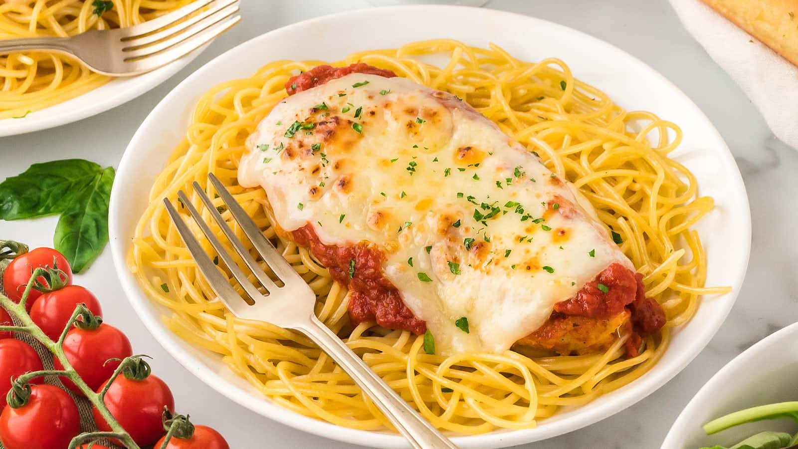 Cheesy Chicken Parmesan recipe by Cheerful Cook.