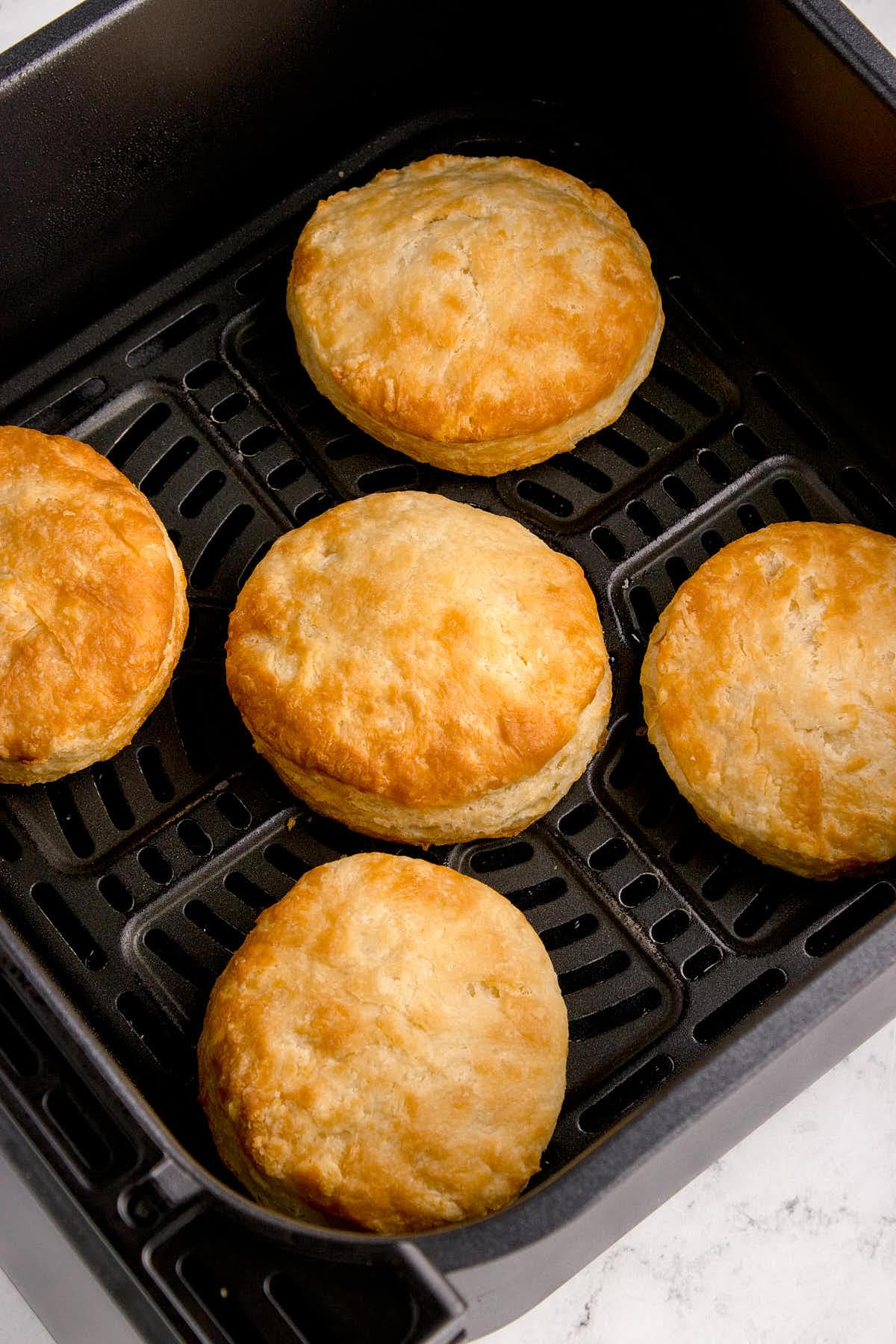 Air Fried Biscuits on a grill.