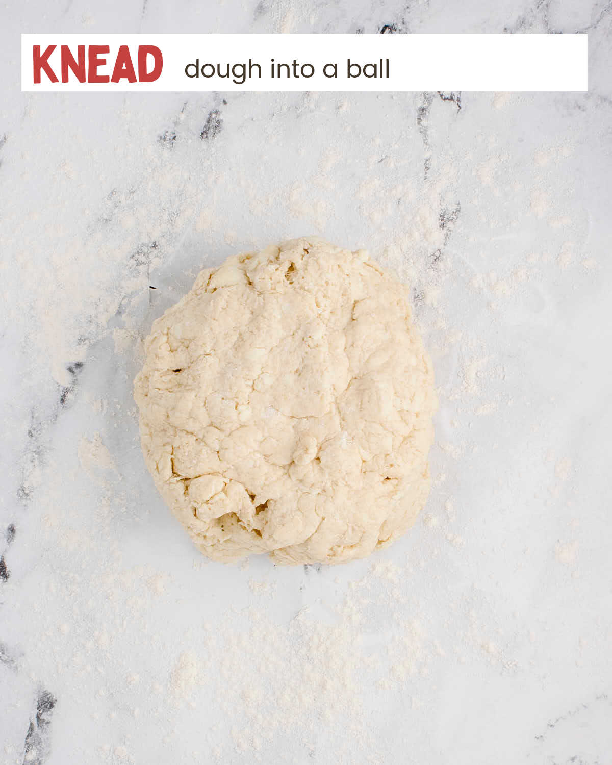 Use an air fryer to knead dough into a ball for making delicious biscuits.