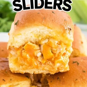 Buffalo chicken sliders easy recipe.
