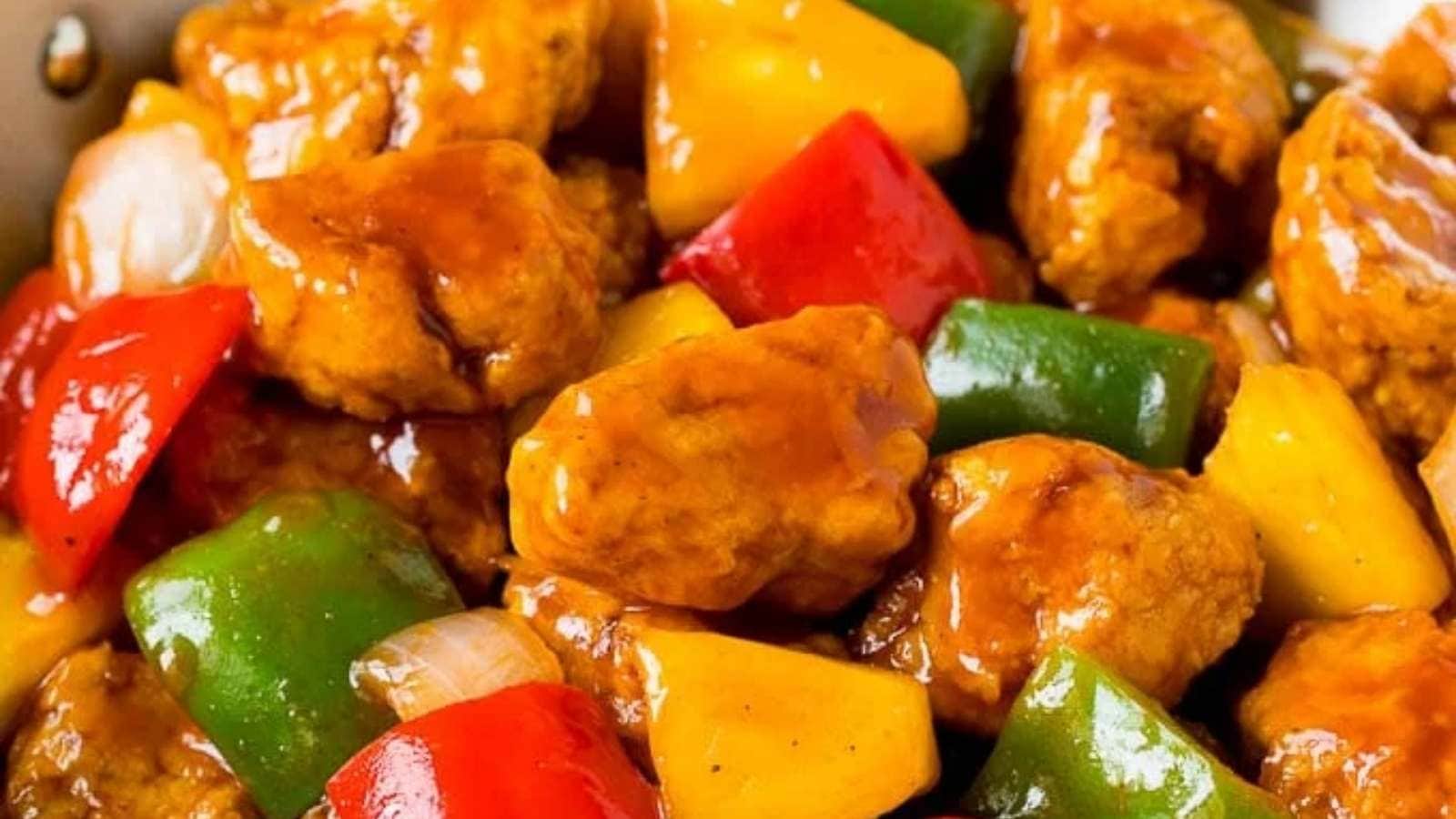 A close up of food.