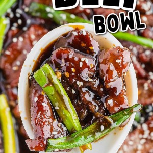 Simple Mongolian Beef bowl.