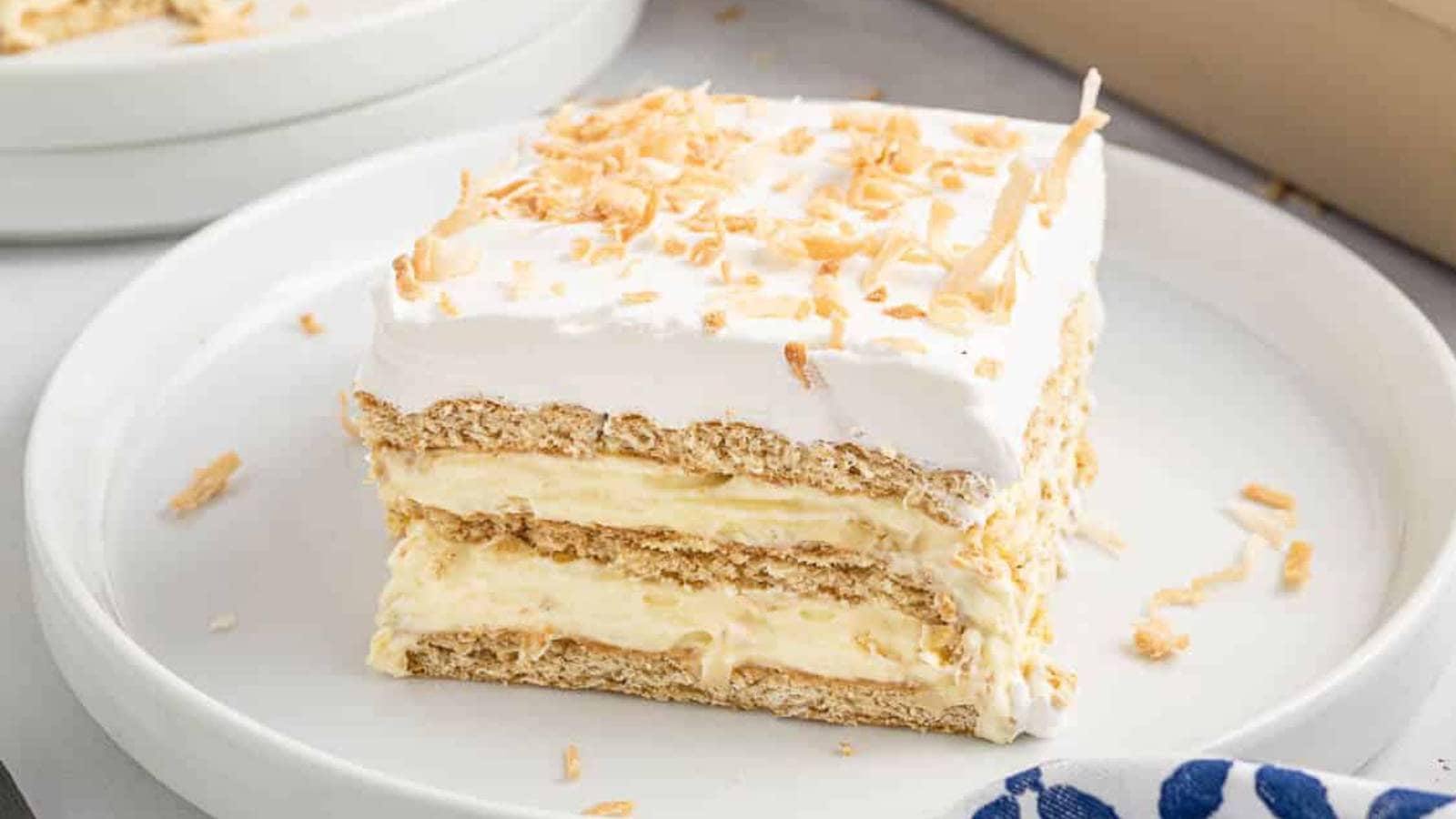 Coconut Icebox Cake recipe by Simply Stacie.