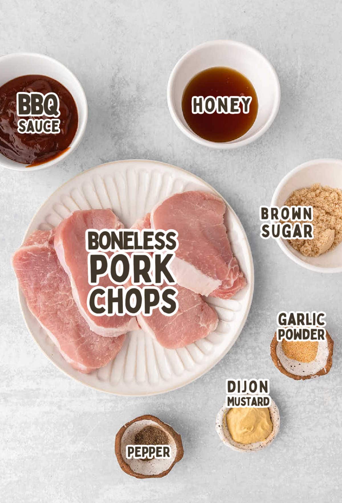 Ingredients for Baked BBQ Pork Chops