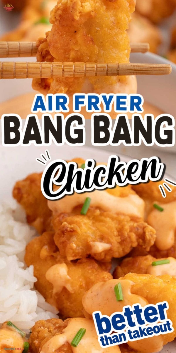 Air fryer Bang Bang Chicken recipe by Cheerful Cook.