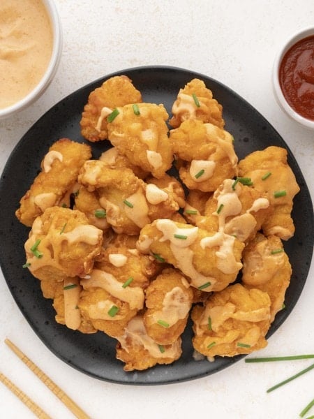 Bang Bang Chicken served on a large platter.