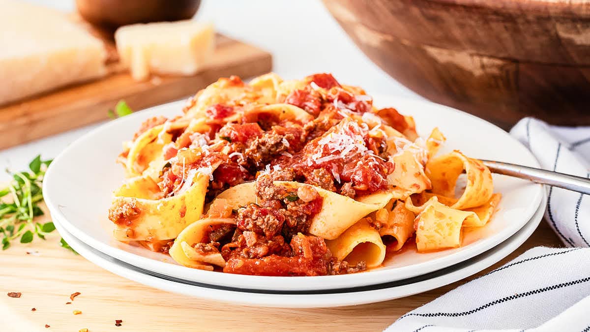 Made from scratch Bolognese recipe by Cheerful Cook.