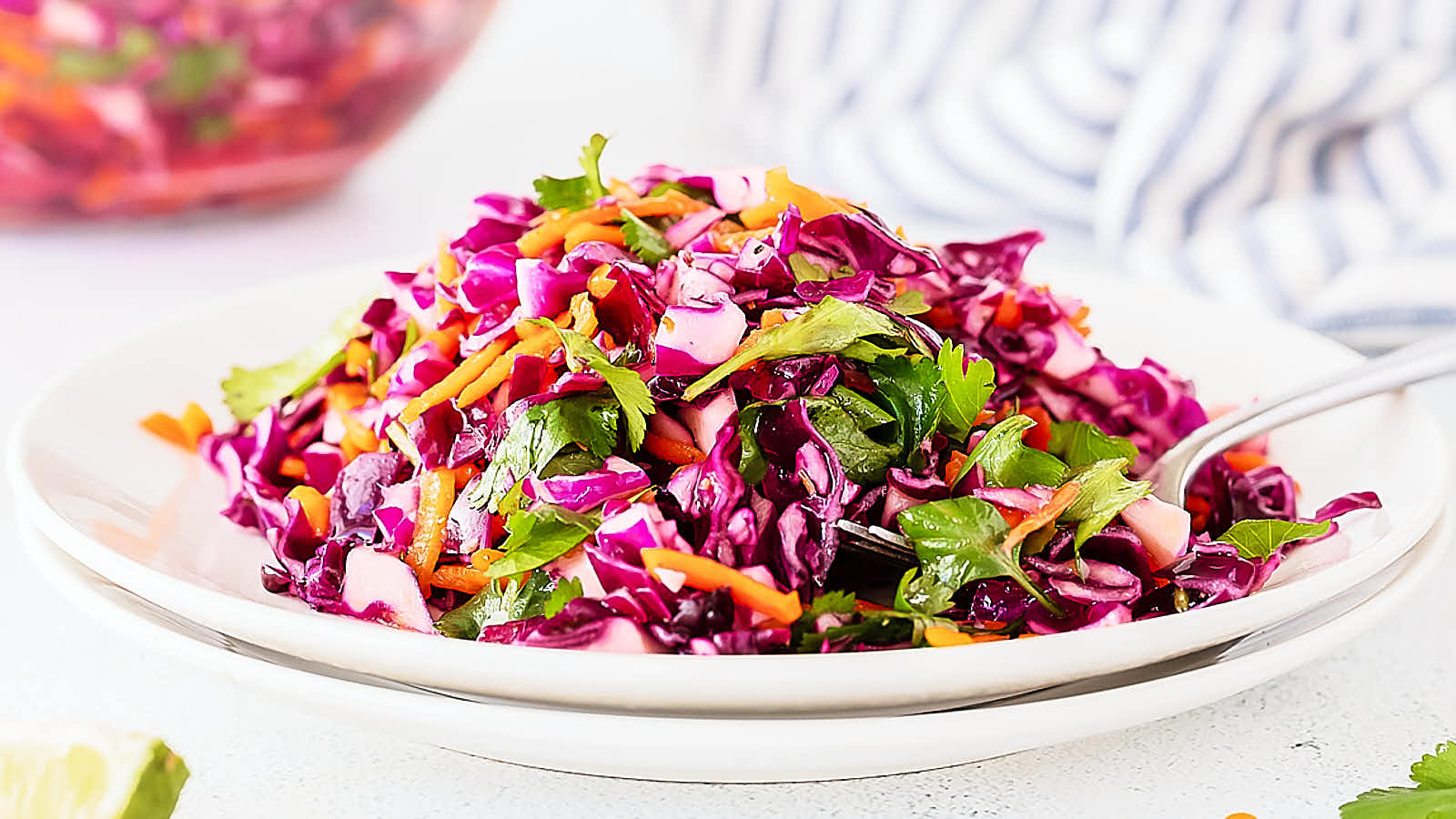 Cilantro Lime Slaw recipe by Cheerful Cook.