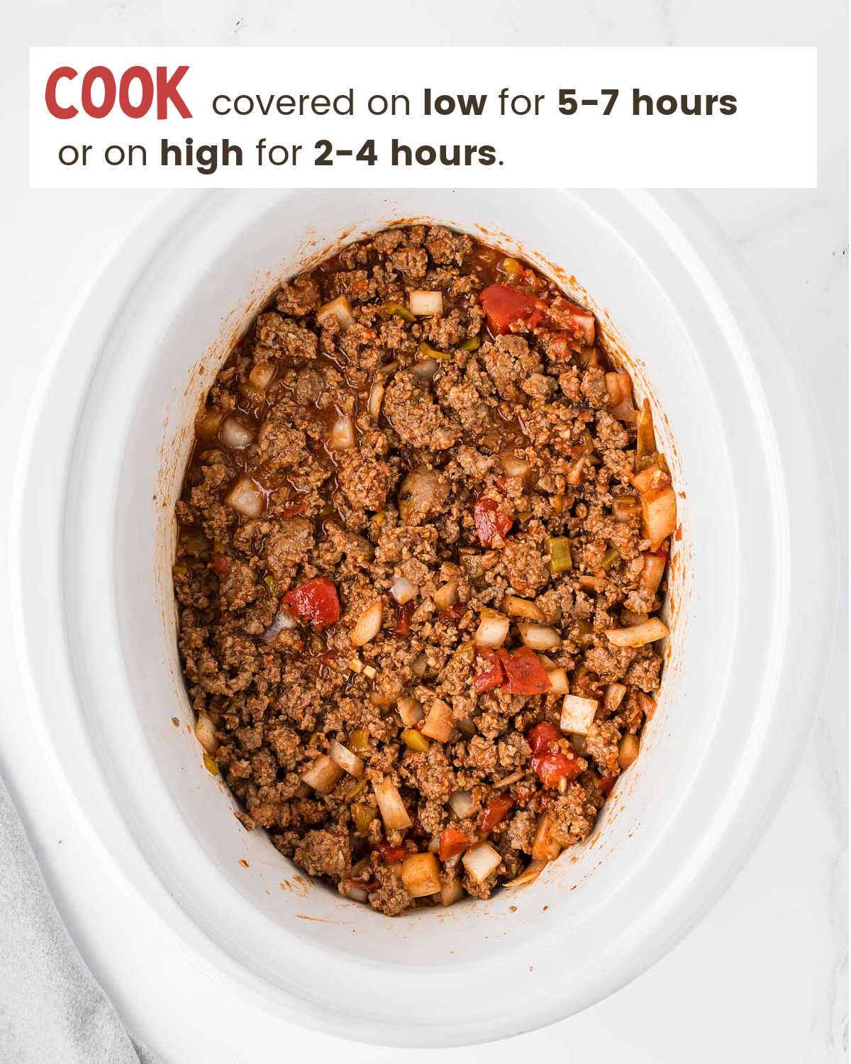 No Bean Chili in crockpot