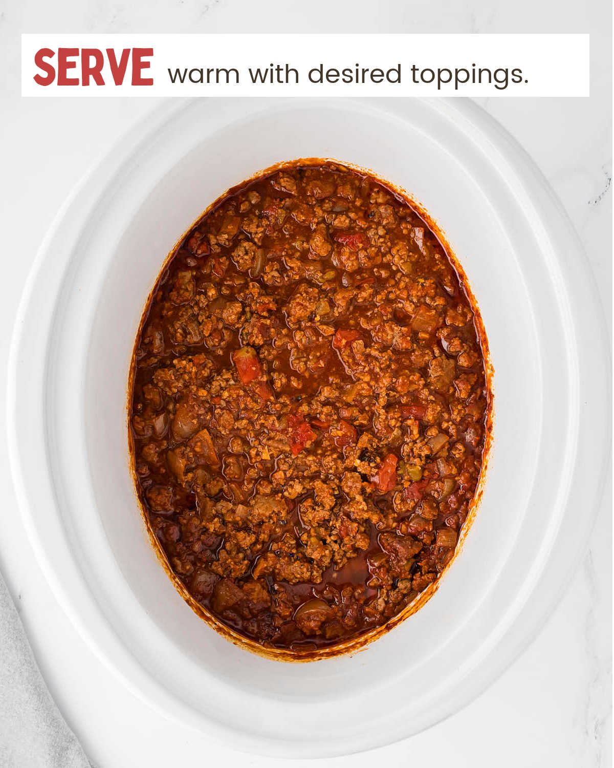 No Bean Chili in a slow cooker