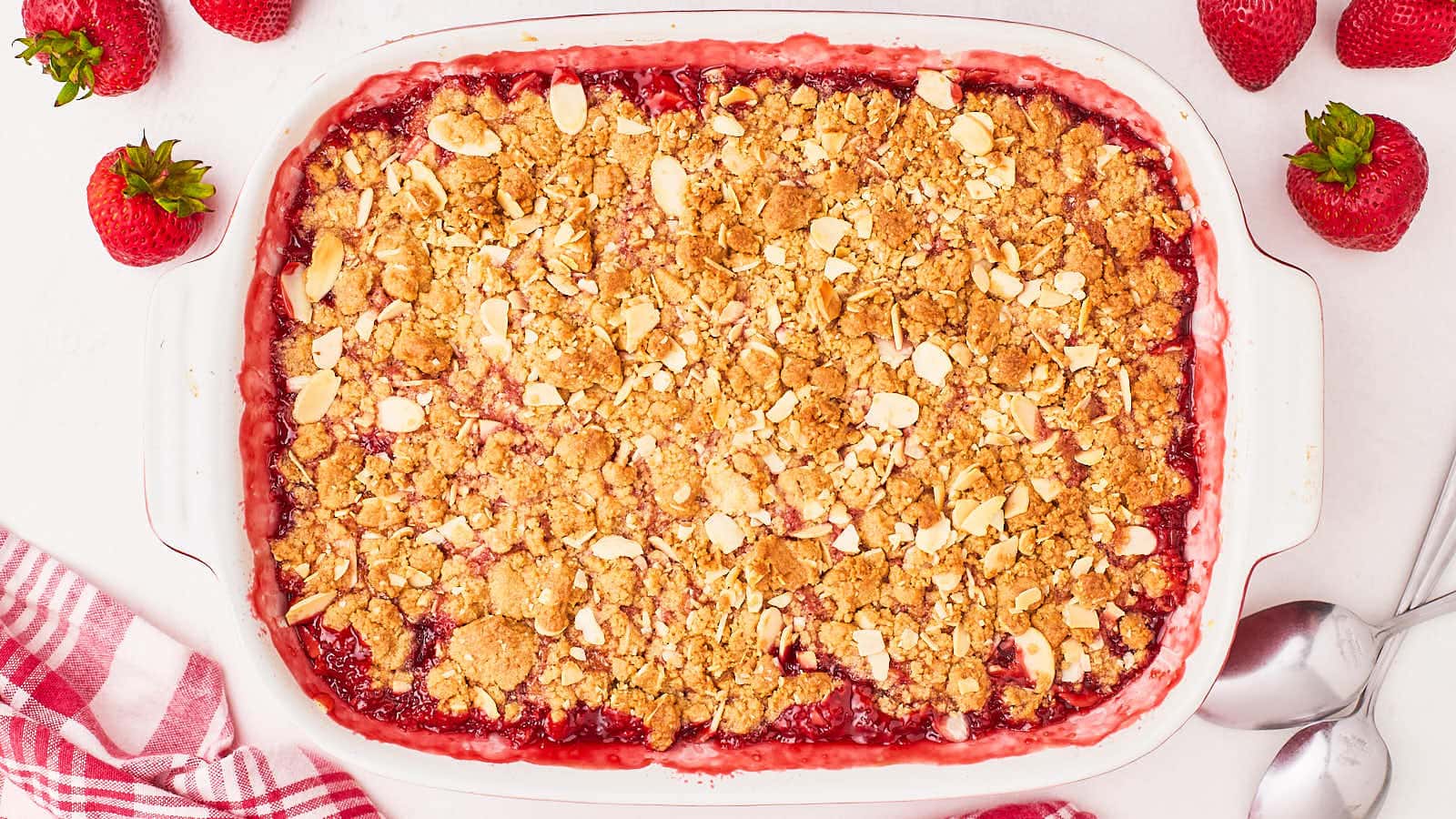 Strawberry Crisp recipe by Cheerful Cook.