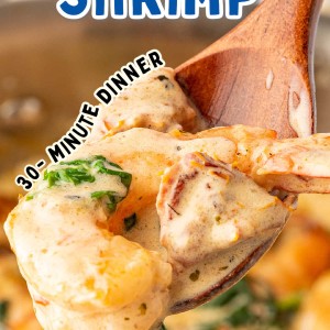 Creamy Tuscan Shrimp recipe by Cheerful Cook.