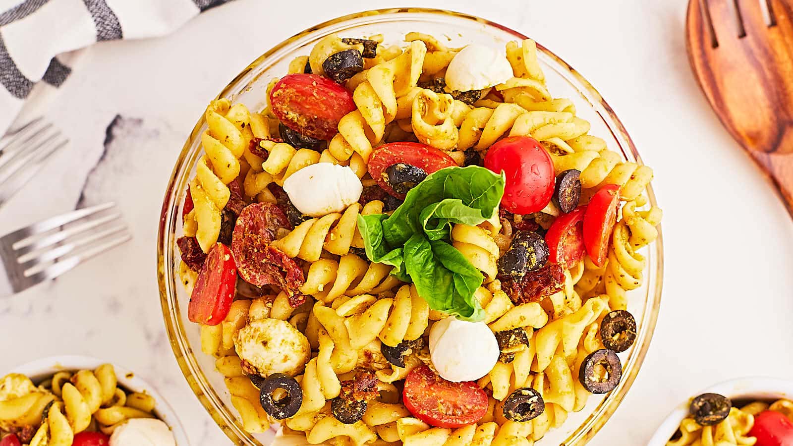 Pesto Pasta Salad recipe by Cheerful Cook.
