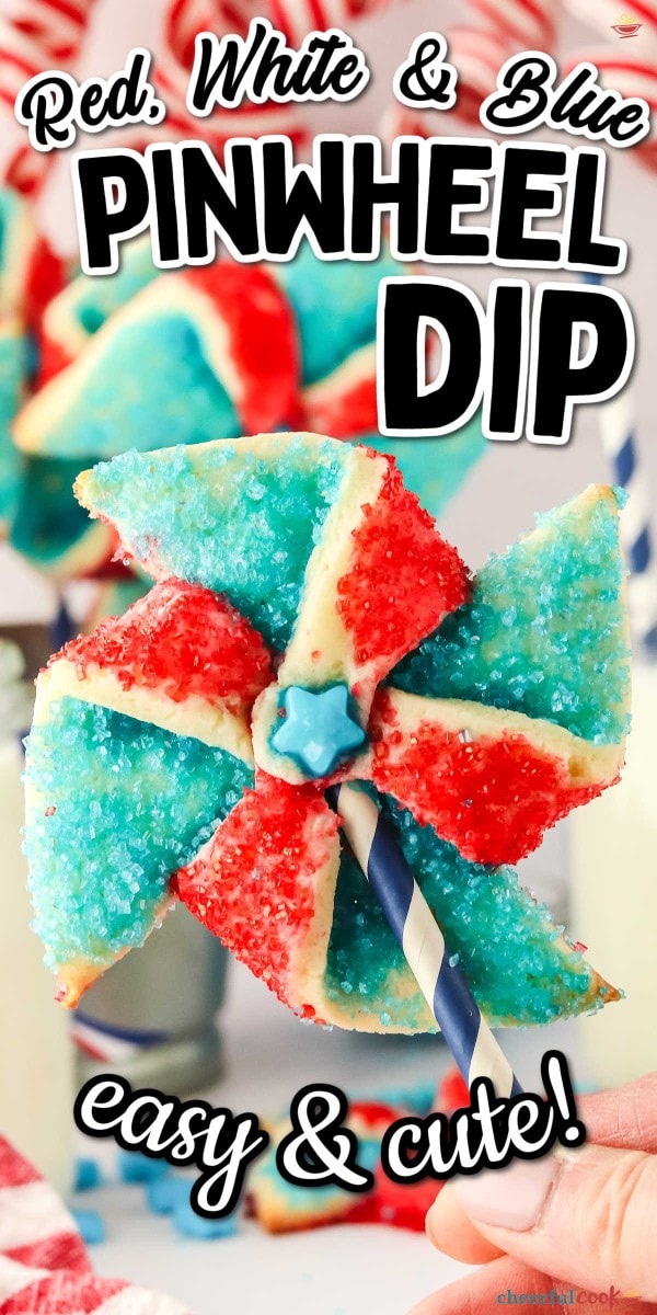 Red, White, and Blue Pinwheel Cookies recipe by Cheerful Cook.