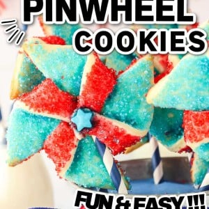 Red, White, and Blue Pinwheel Cookies recipe by Cheerful Cook.