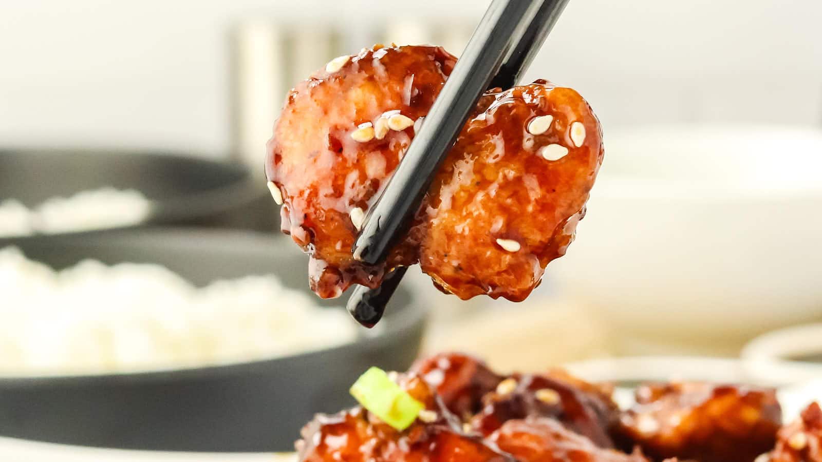 Sesame Chicken recipe by Cheerful Cook.