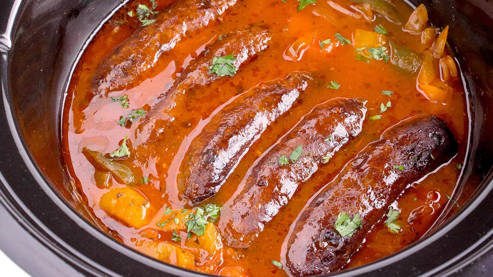 Easy Crockpot Sausage and Peppers Recipe