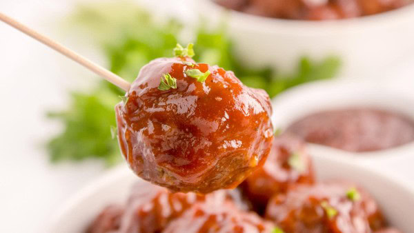 Crockpot BBQ Meatballs recipe by Cheerful Cook.