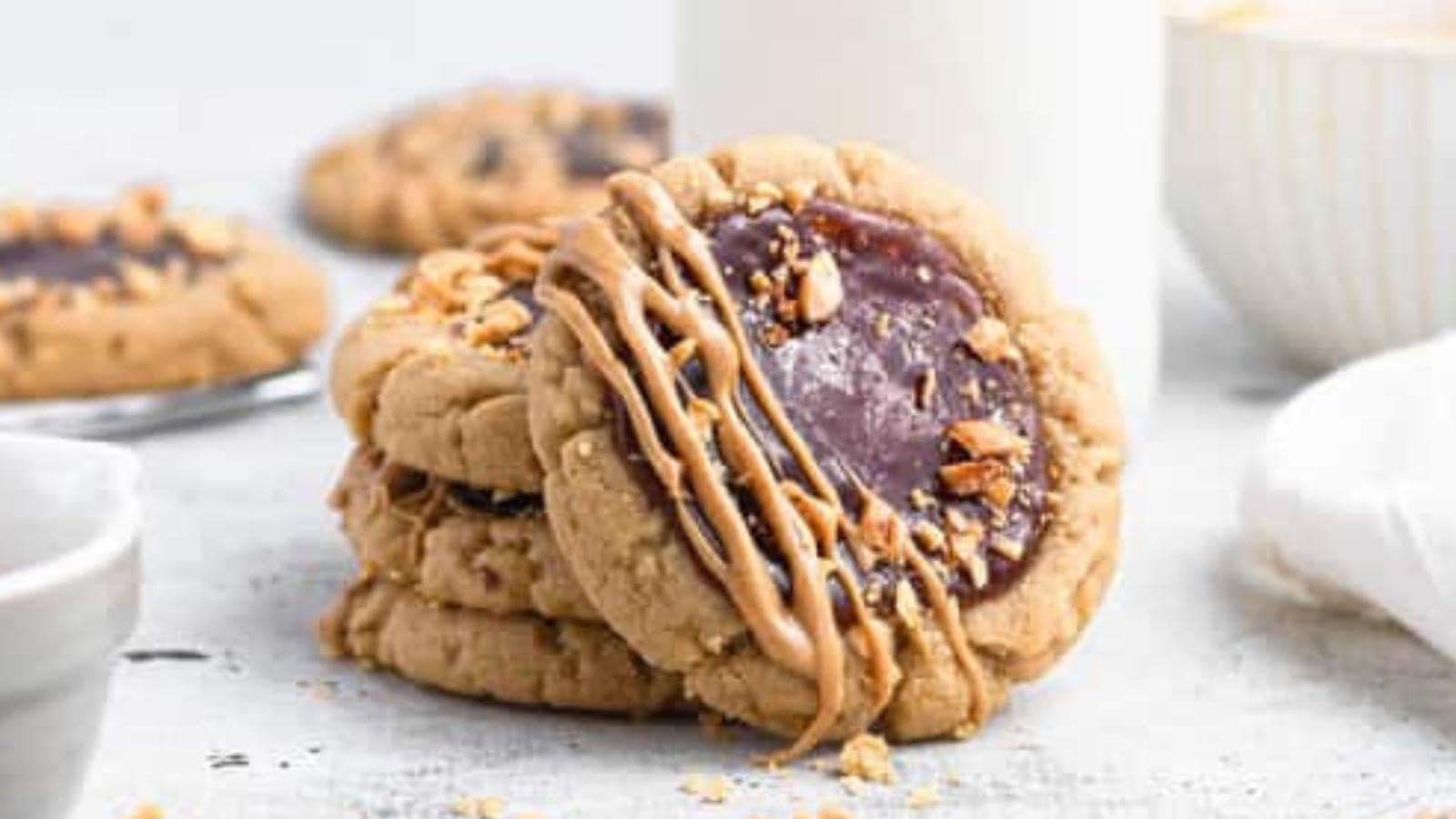 Peanut Butter And Jelly Cookies recipe by The Simple, Sweet Life.