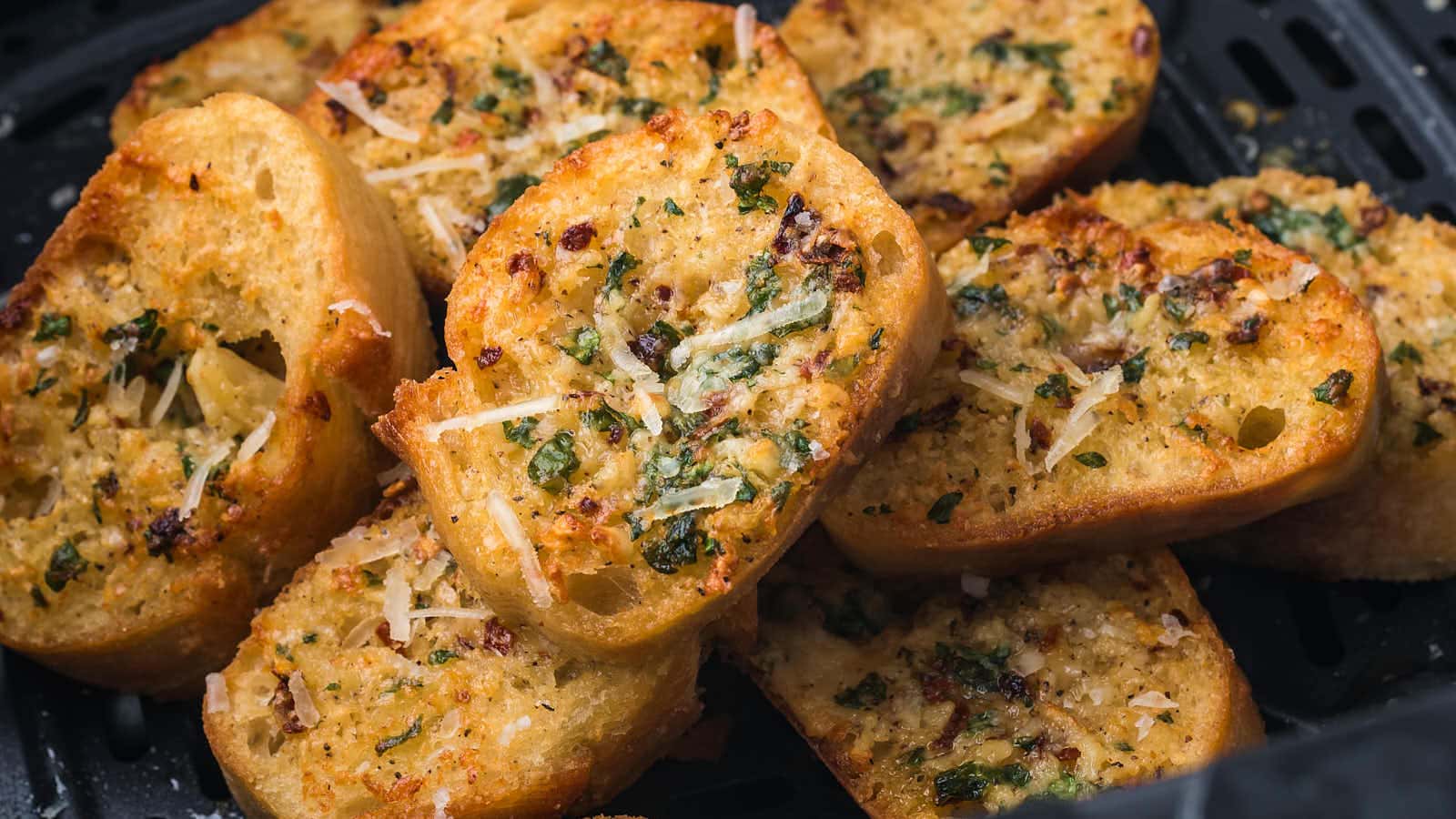 Air Fryer Garlic Bread recipe by Cheerful Cook.
