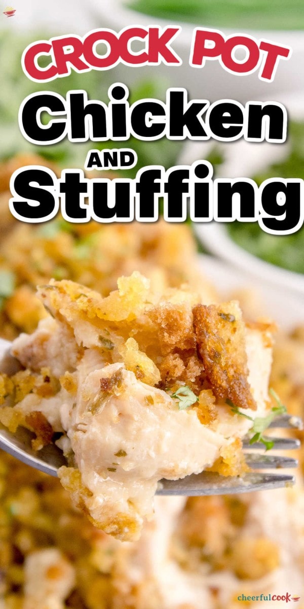 Crockpot Chicken and Stuffing recipe by Cheerful Cook.