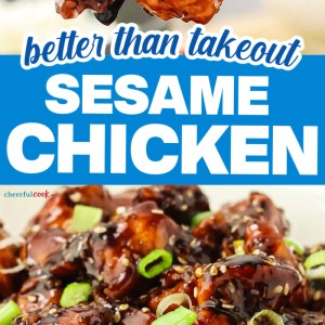 Sesame Chicken recipe by Cheerful Cook.