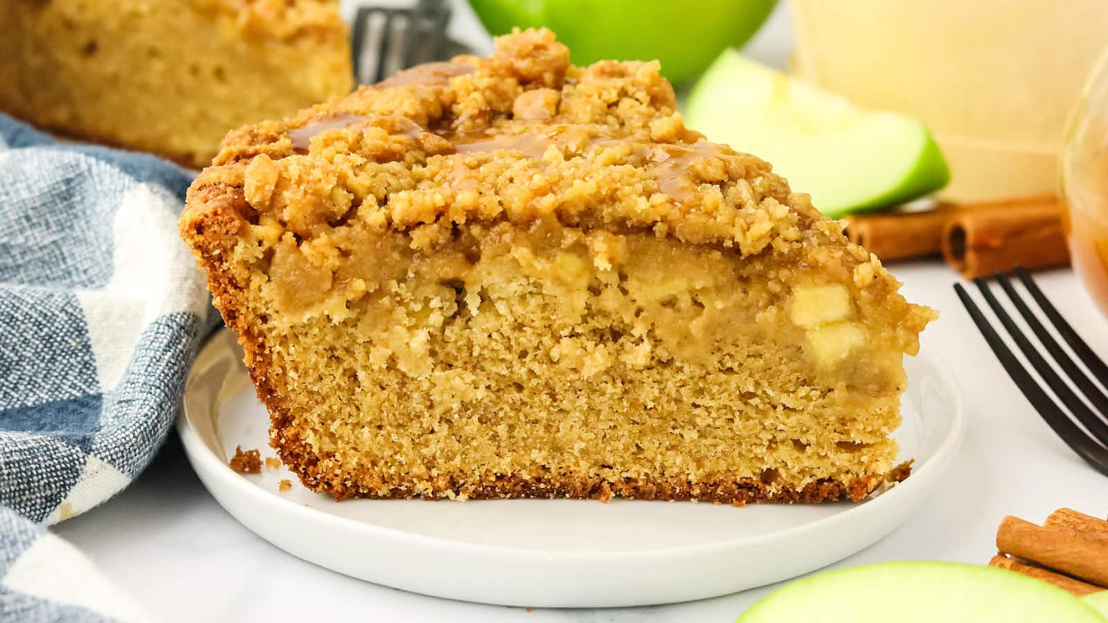 Apple Crumb Cake recipe by Cheerful Cook.