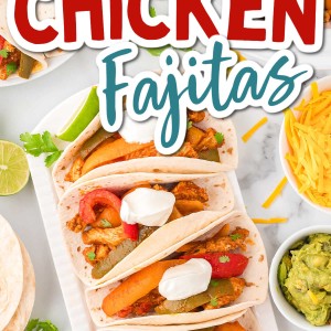 Crockpot Chicken Fajitas recipe by Cheerful Cook.