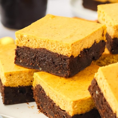 A stack of Pumpkin brownies.