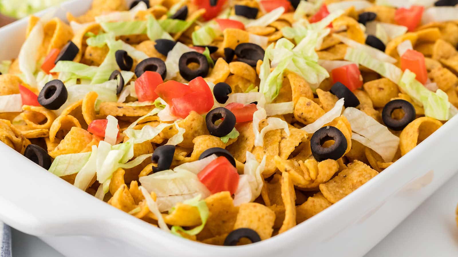 Walking Taco Casserole recipe by Cheerful Cook.