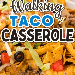 Walking Taco Casserole recipe by Cheerful Cook.