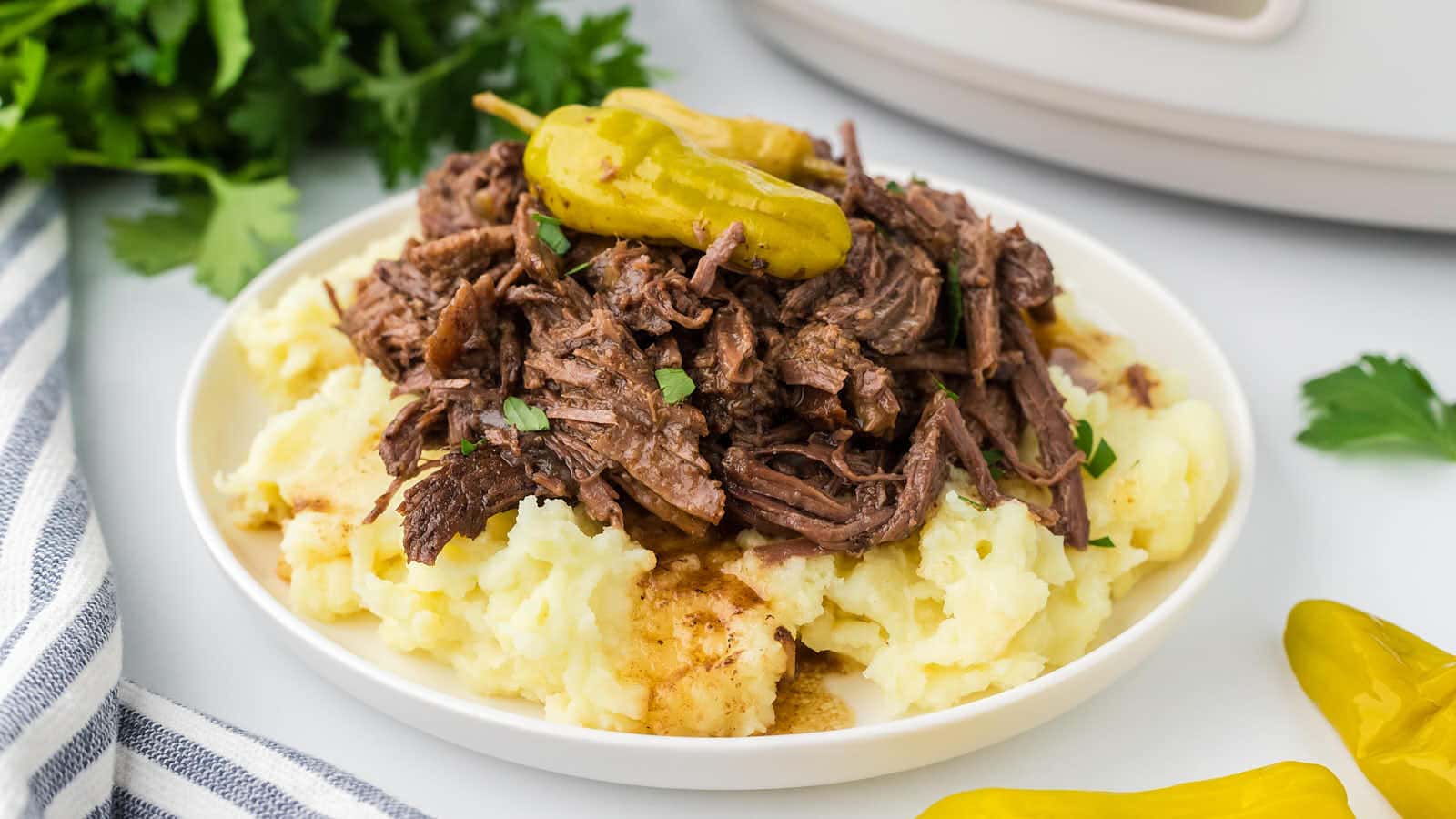 Mississippi Pot Roast recipe by Cheerful Cook.