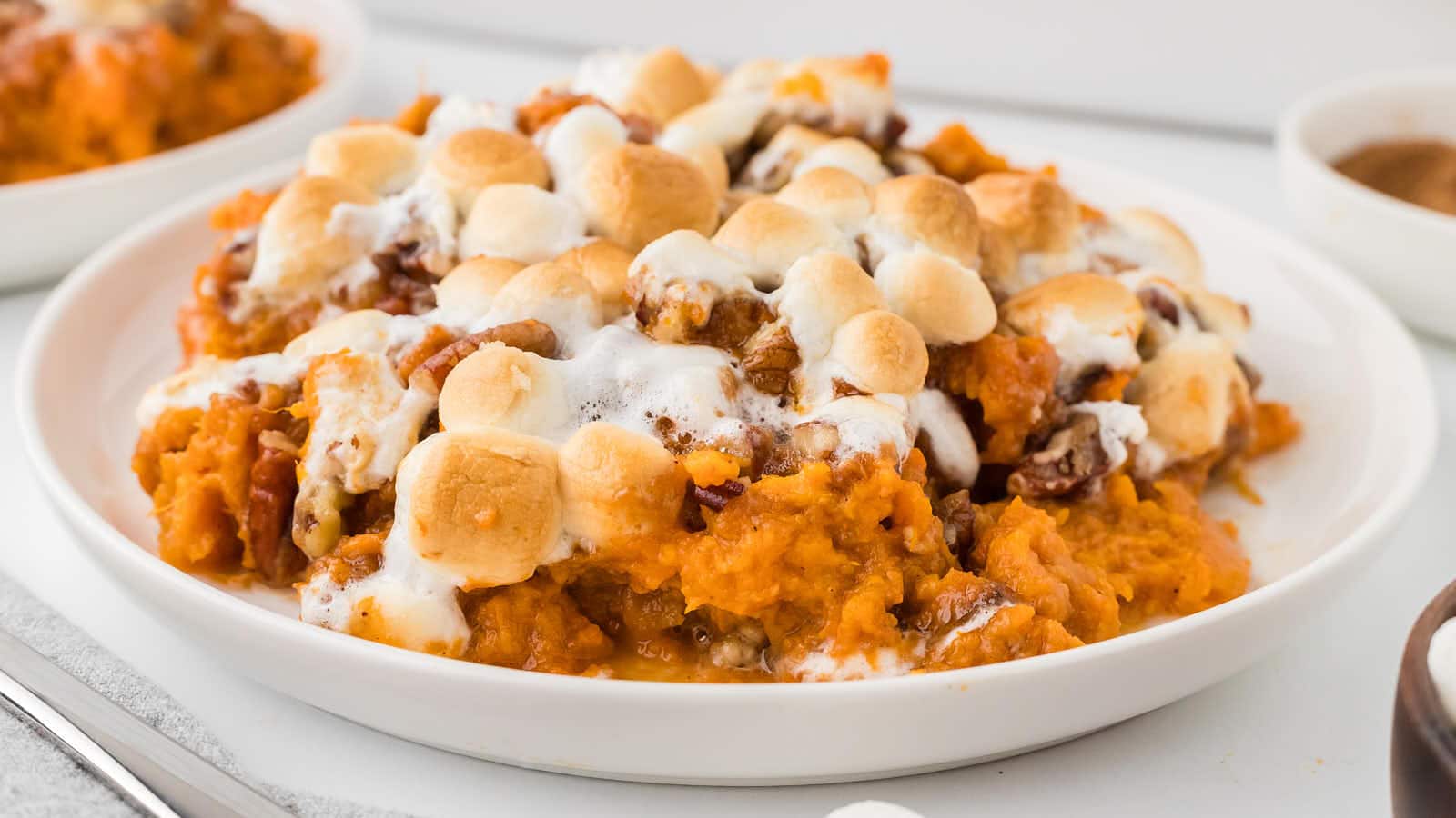 Sweet Potato Casserole recipe by Cheerful Cook.