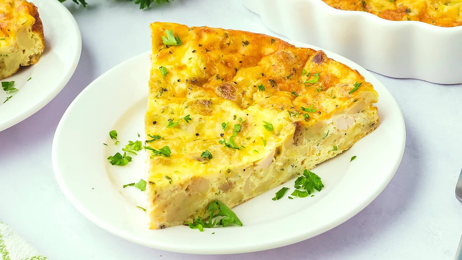 Turkey Quiche recipe by Cheerful Cook.