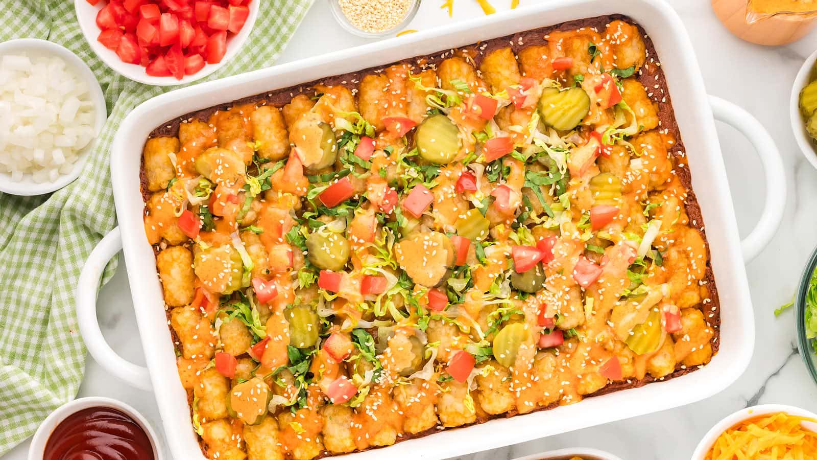 Big Mac Casserole recipe by Cheerful Cook.