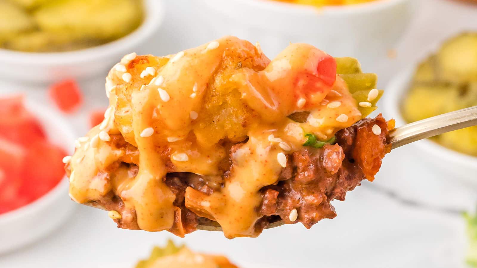 Big Mac Casserole recipe by Cheerful Cook.